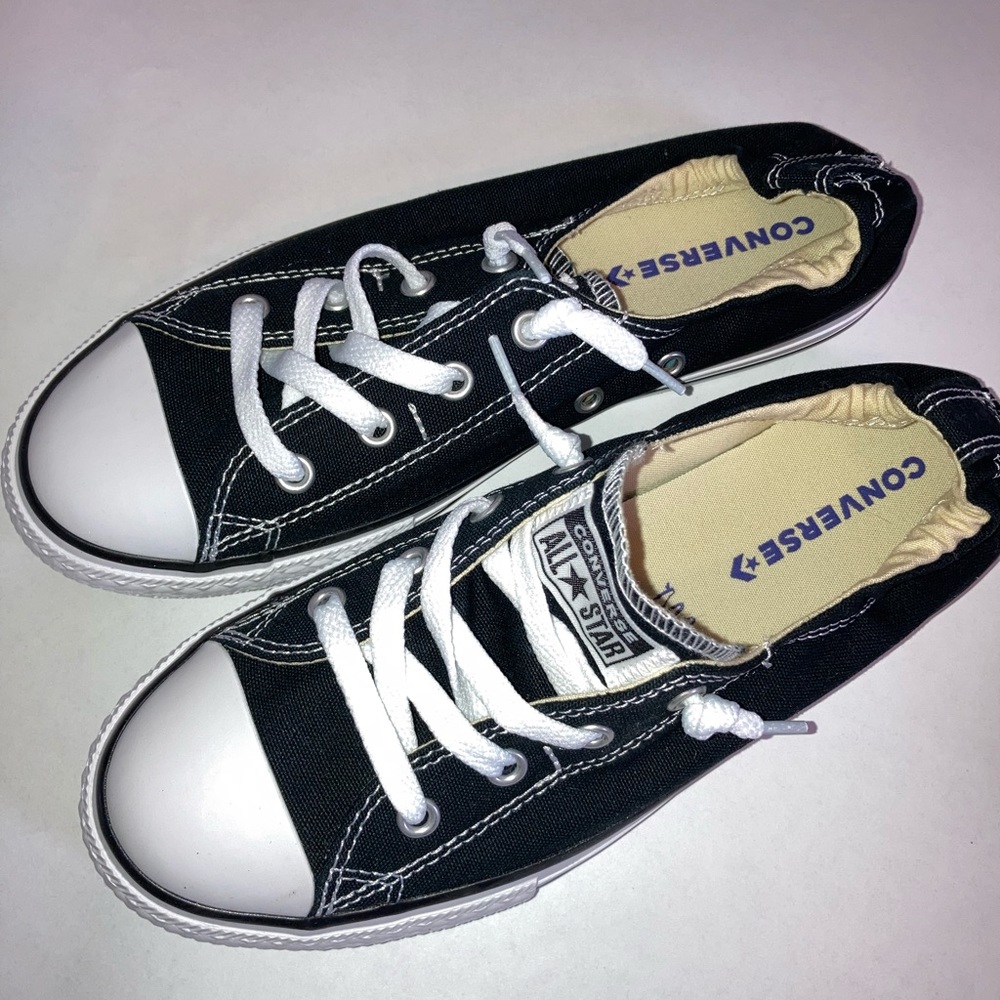 Converse Shoreline slip ons: black size 5- new